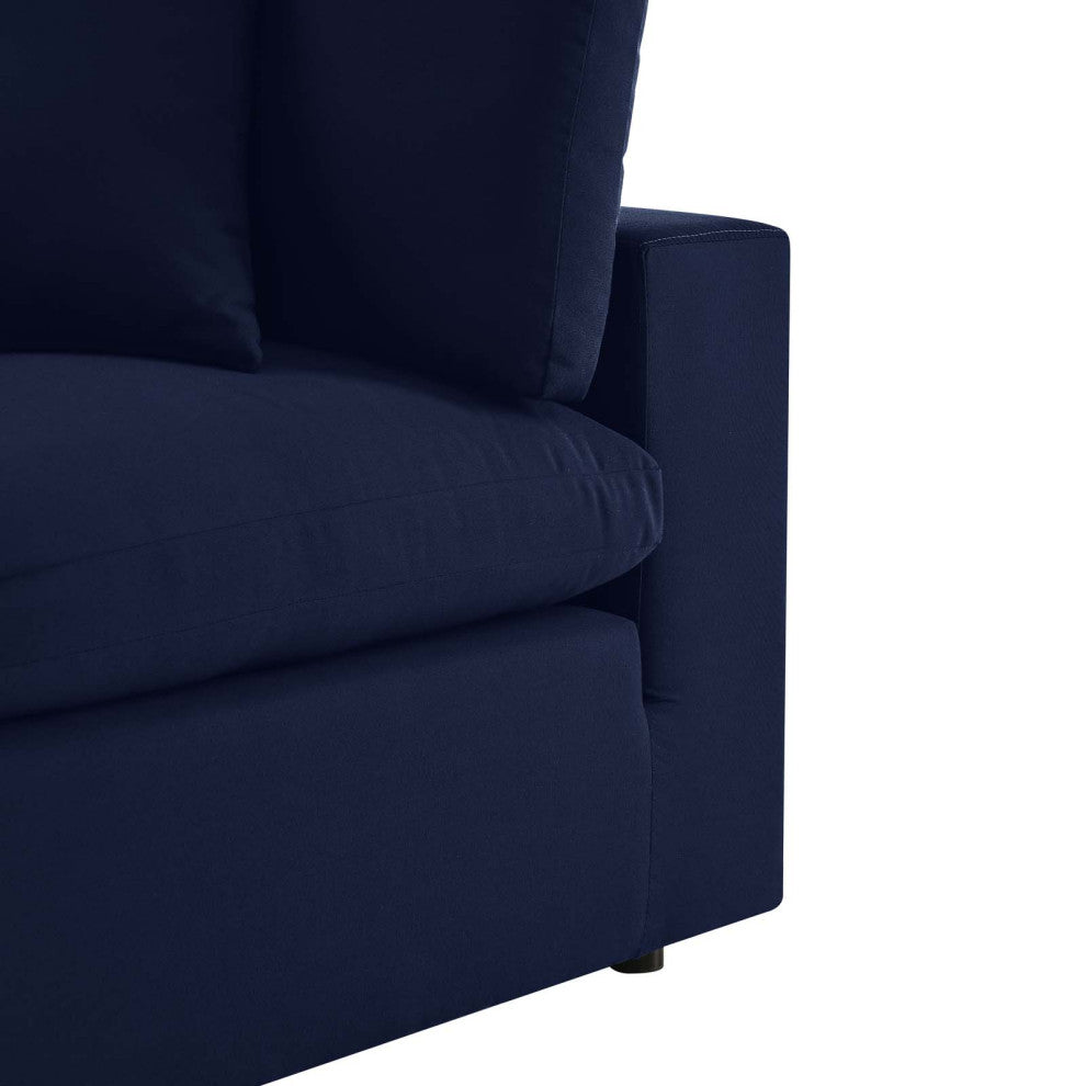 Lounge Sofa Corner Chair, Sunbrella, Blue Navy, Modern, Outdoor Hospitality