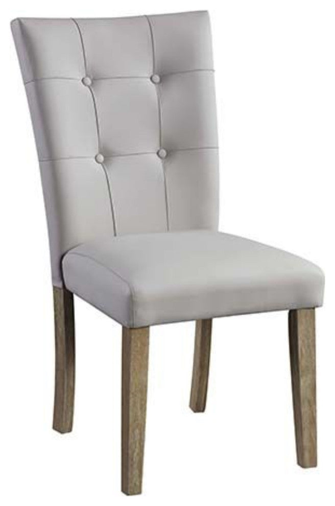 Dn00554 Side Chair, Set of 2, Gary Pu and Oak Finish, Charnell