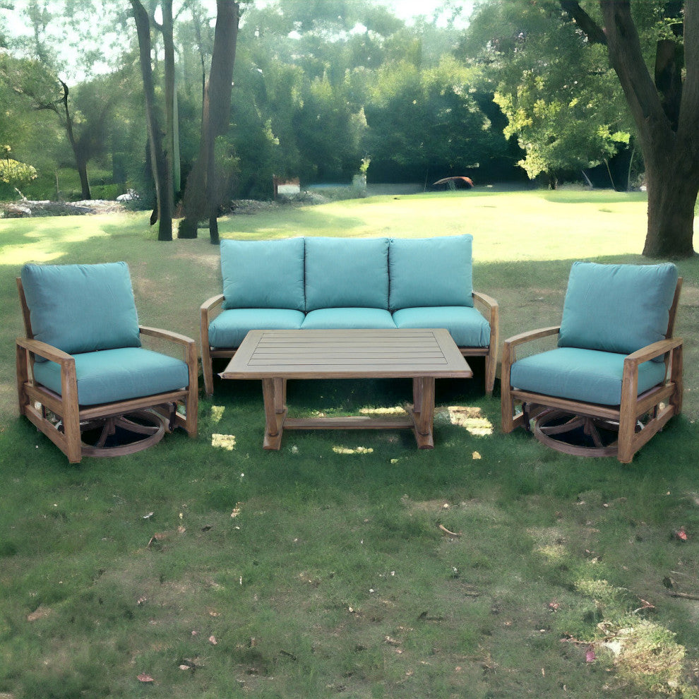 Avalon FSC Teak 4 Piece Motion Sofa Seating Group