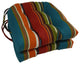 16" Spun Polyester U-Shaped Tufted Chair Cushions, Set of 2, Westport Teal