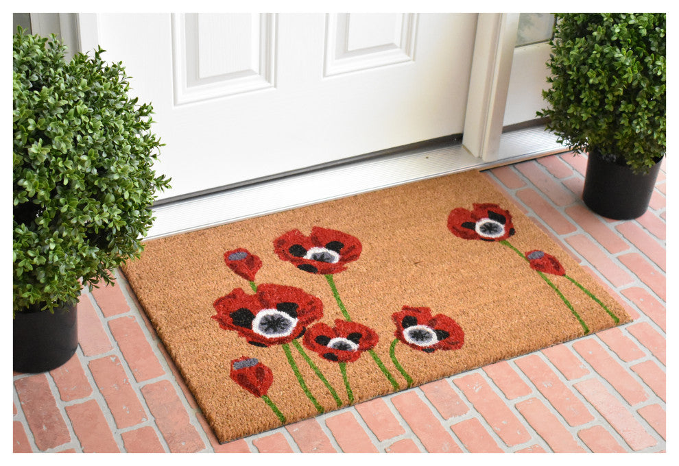 Calloway Mills Red Poppies Doormat