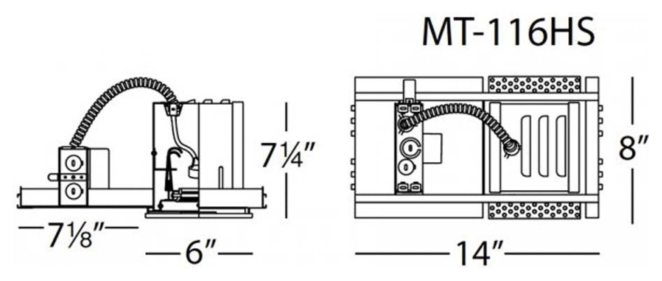Low Voltage Multiple Single Light Housing, Aluminum