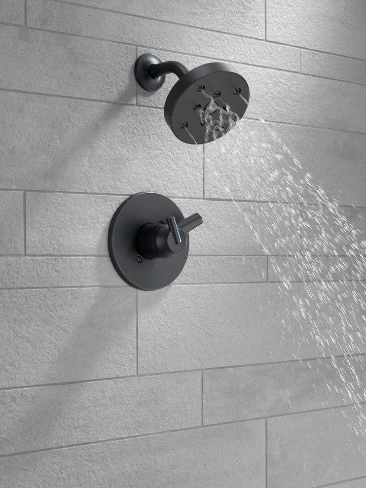 Delta Trinsic Monitor 17 Series H2Okinetic Shower Trim, Matte Black, T17259-BL