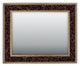 Crackled Glass Decorative Wall Mirror, 30"x24", Mahogany Brown