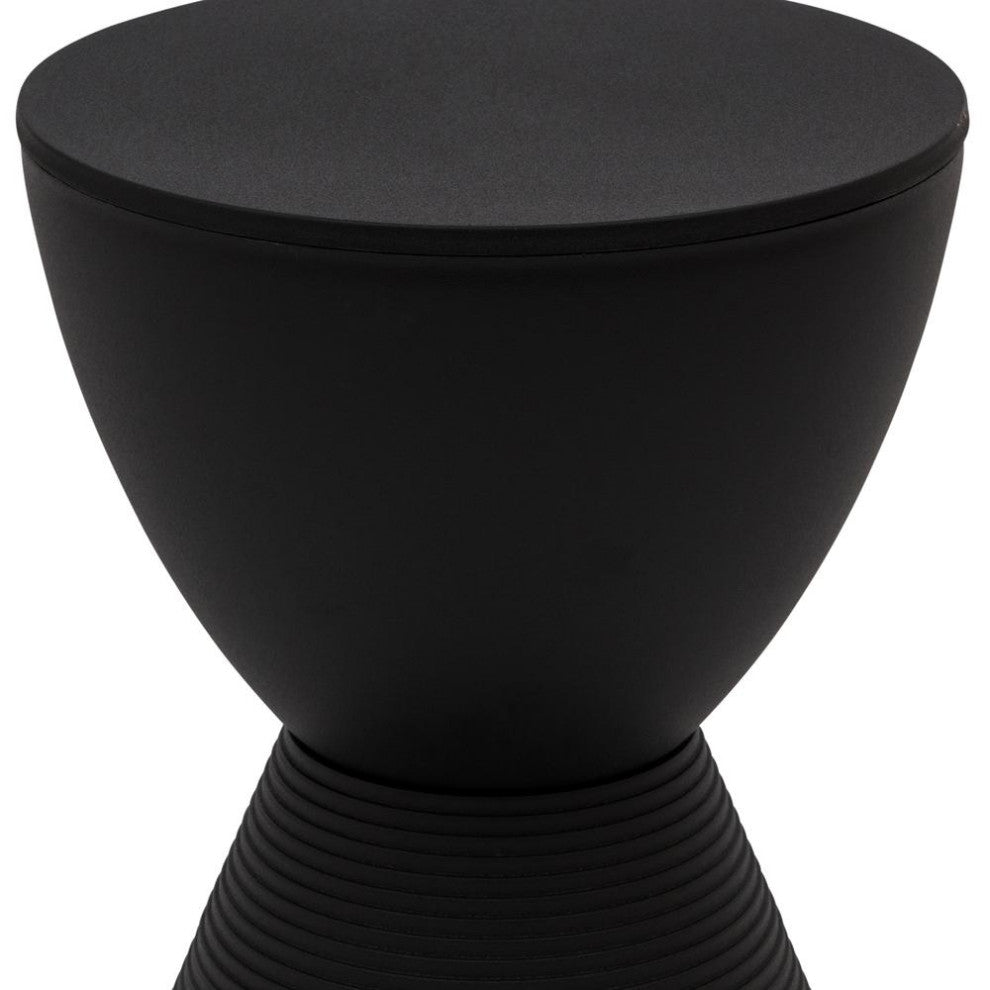 LeisureMod Modern Round  Boyd Side Table BS12BL