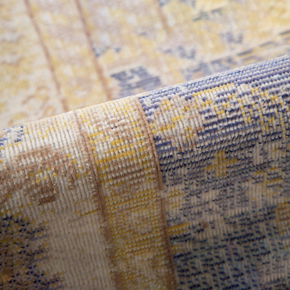 Ceniscia Tatum Vintage Polyester Area Rug, Lavender, 5'3"x7'3"