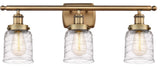 Innovations 916-3W-BB-G513 3-Light Bath Vanity Light, Brushed Brass