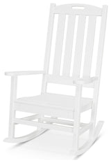 Polywood Nautical Porch Rocking Chair, White