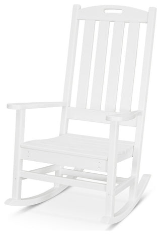 Polywood Nautical Porch Rocking Chair, White