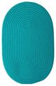 Colonial Mills Boca Raton BR56 Turquoise Indoor/Outdoor Area Rug, Oval 12'x15'