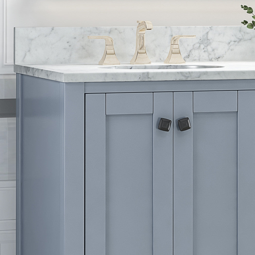 Kayla Contemporary 60" Wood Bathroom Vanity, Counter Top Not Included, Gray