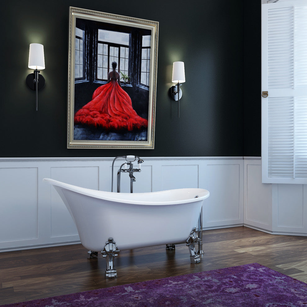 Dorya 69" Freestanding Tub With Faucet