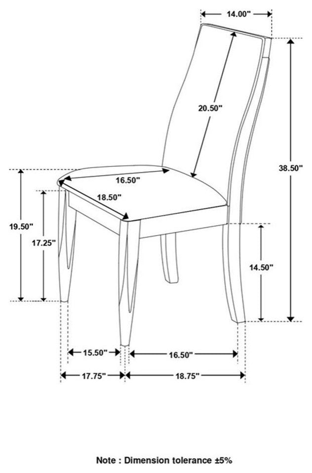 Pemberly Row Fabric Upholstered Side Chair Gray and Dark Walnut