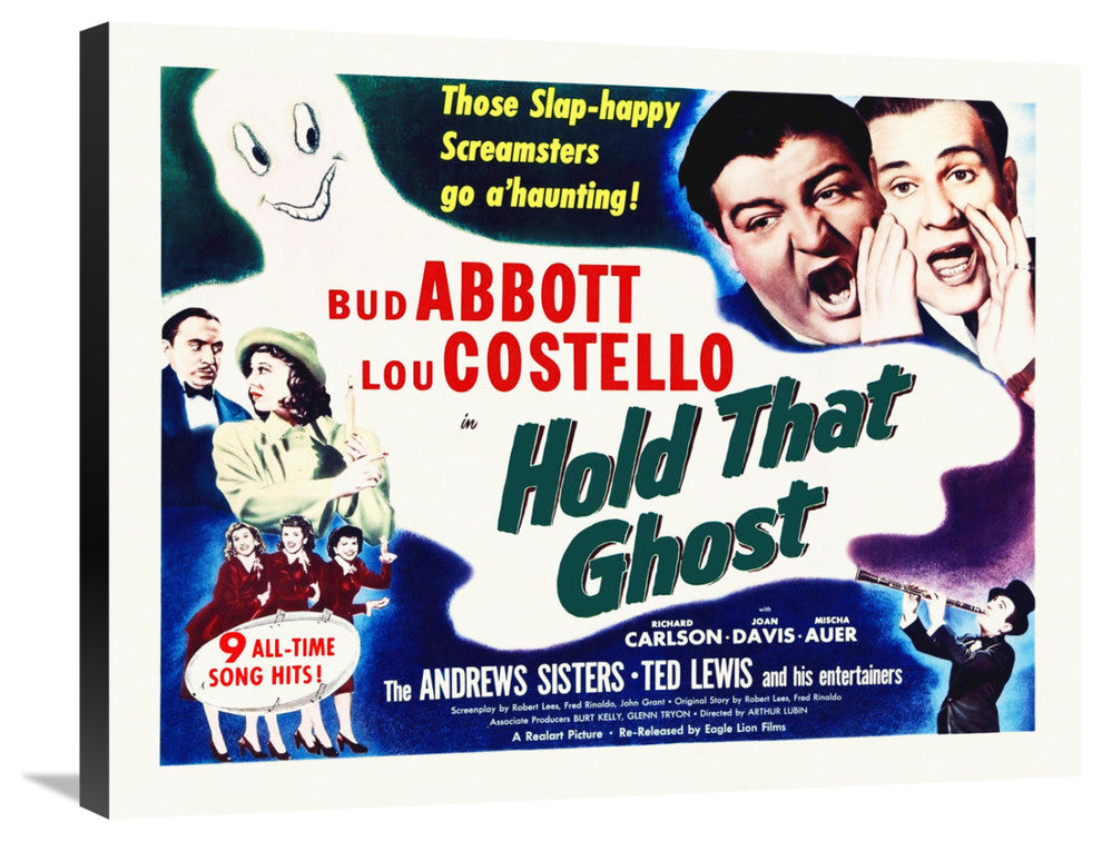 "Abbott & Costello - Hold That Ghost" Canvas Giclee, 30"x24"