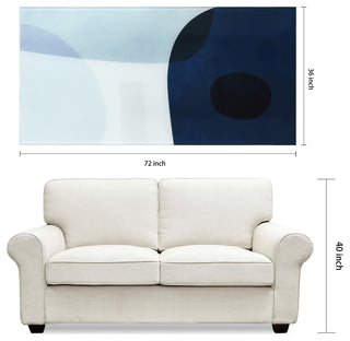 "Gold Monde II A" Frameless Reverse Printed Tempered Art Glass Wall Art