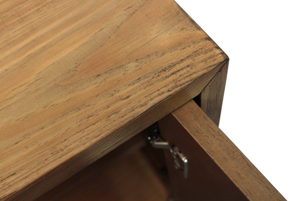 Samara 6-Door Recycled Pine Wood Sideboard, a Natural Finish