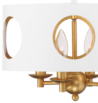 Crystorama Lighting Group ODE-700_CEILING Odelle 4 Light 14"W - Black / Antique