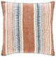 Surya Zendaya ZEN-002 20"x20" Pillow Cover, Blue/Khaki/Burnt Orange