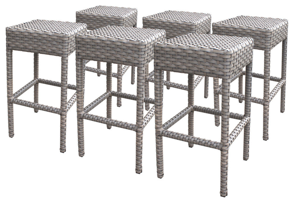 6 Oasis Backless Barstools