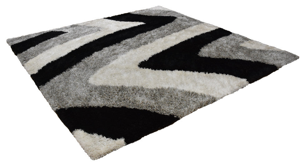 HAND TUFTED SHAG POLYESTER ECO-FRIENDLY AREA RUGS -Multicolor,Contemporary