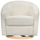 Madison Swivel Glider, Ivory Boucle & Cane With Light Wood Base