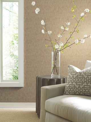 Gold on Taupe Shimmering Patina Wallpaper