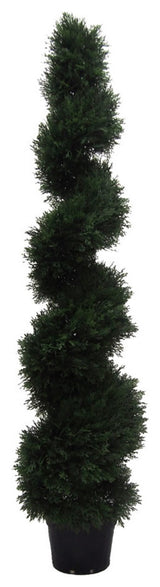 Vickerman Cedar Spiral Tree, on Pot UV, 3', 5'