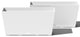 Midori Trough Planter, White, 31 Inch, 2 Pack