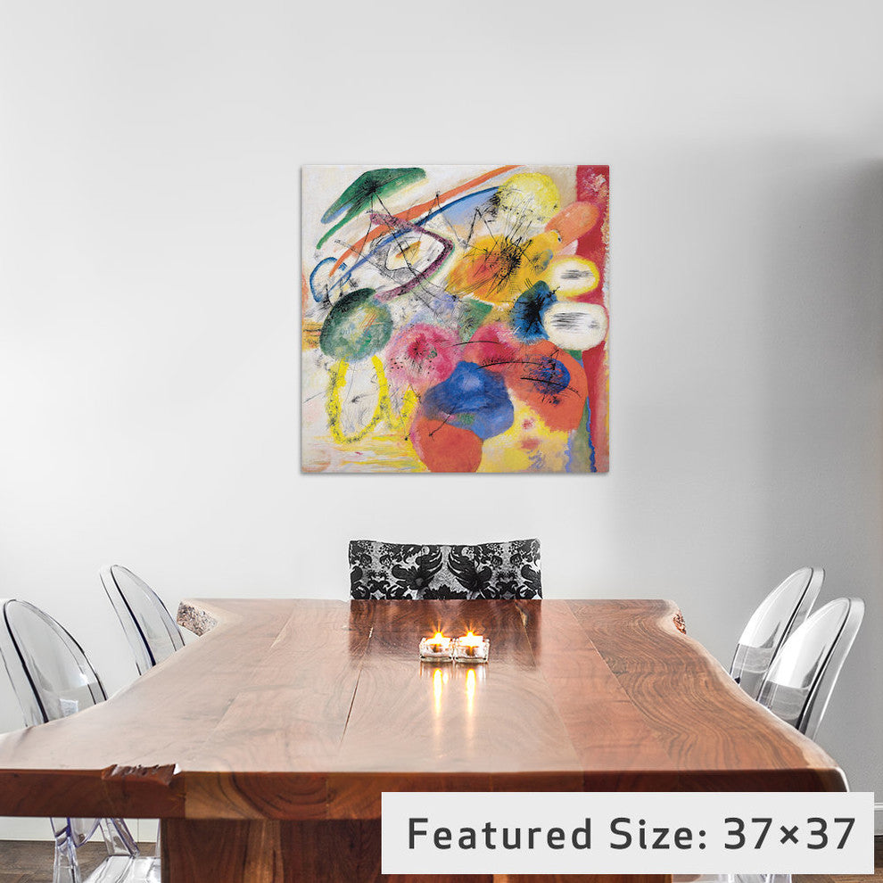 "Black Lines" Wrapped Canvas Art Print, 37x37x1.5