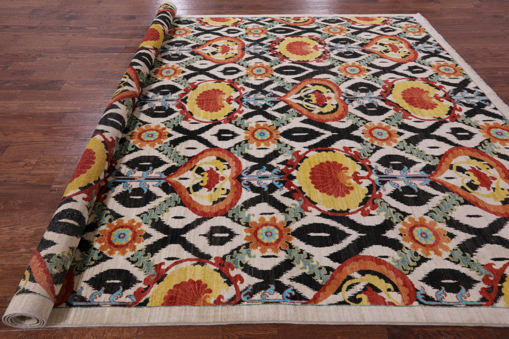 William Morris Hand Knotted Rug 9' 3" X 11' 10" Q6770