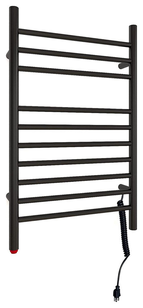 HEATGENE Towel Warmer, Compact Electric Towel Warmer for Small Bathroom, Matt Bl