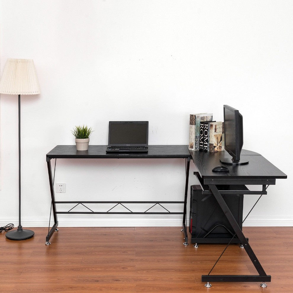 Modern L-Shape Corner Computer Study Desk