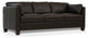 Comfortable Sofa, Genuine Leather Upholstered Seat With Sloped Arms, Chocolate