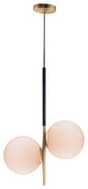 Maxim Vesper Two Light Pendant 26035SWSBRBK