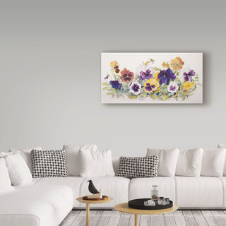 Joanne Porter 'Pansies Faces' Canvas Art, 19"x10"
