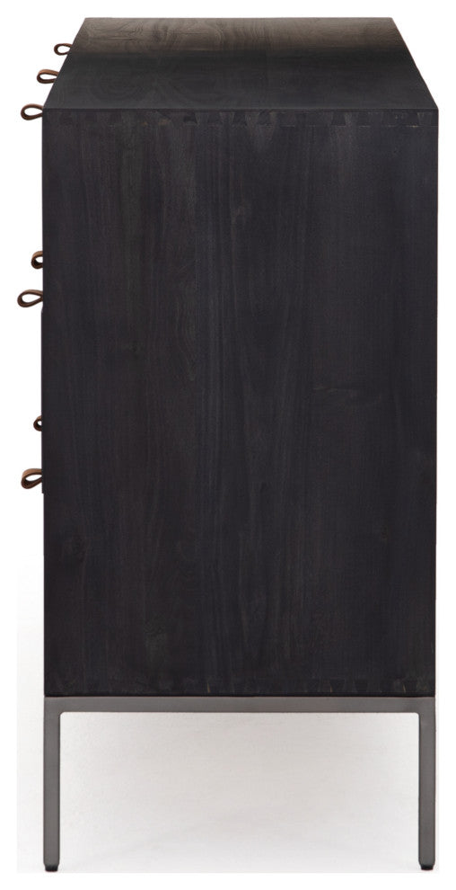Trey 7 Drawer Dresser-Black Wash Poplar