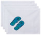 20 X 20", Flip Flops, Geometric Print Placemat, Set of 4, White
