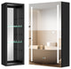 30"  Aluminum Surface Mount Medicine Cabinet with Mirror and Open Shelves