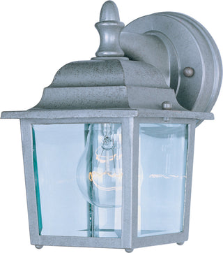 Maxim 1025 Builder Cast 8" 1 Light Wall Sconce - Pewter / Clear Glass
