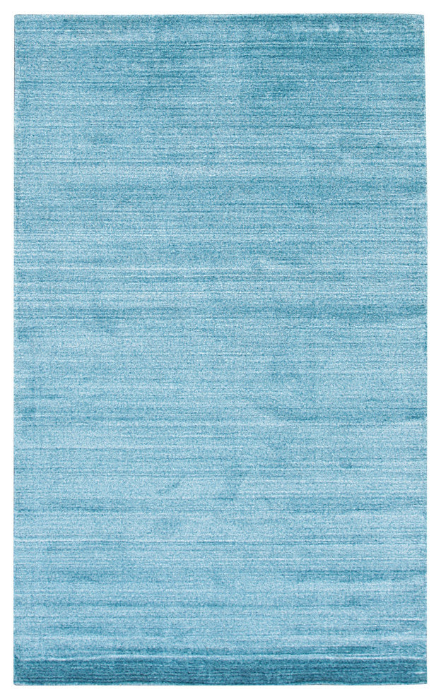 Blue Urban Handmade Wool and Viscose Rug, 8' X 10'