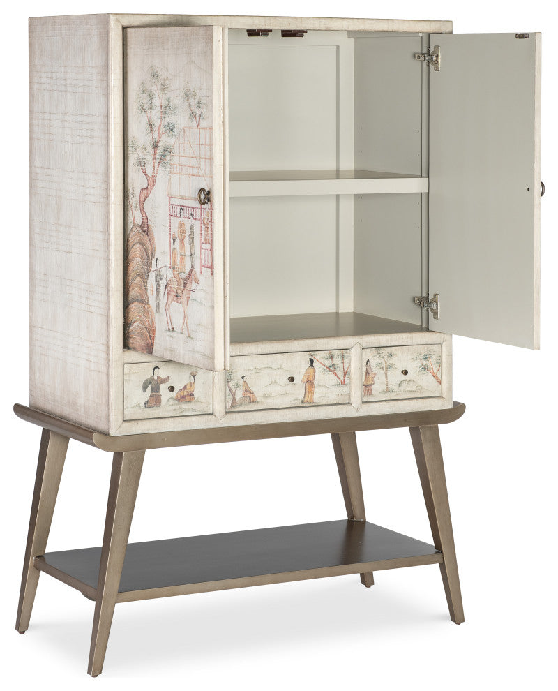 Product photo with doors open on a plain background; interior is visible.