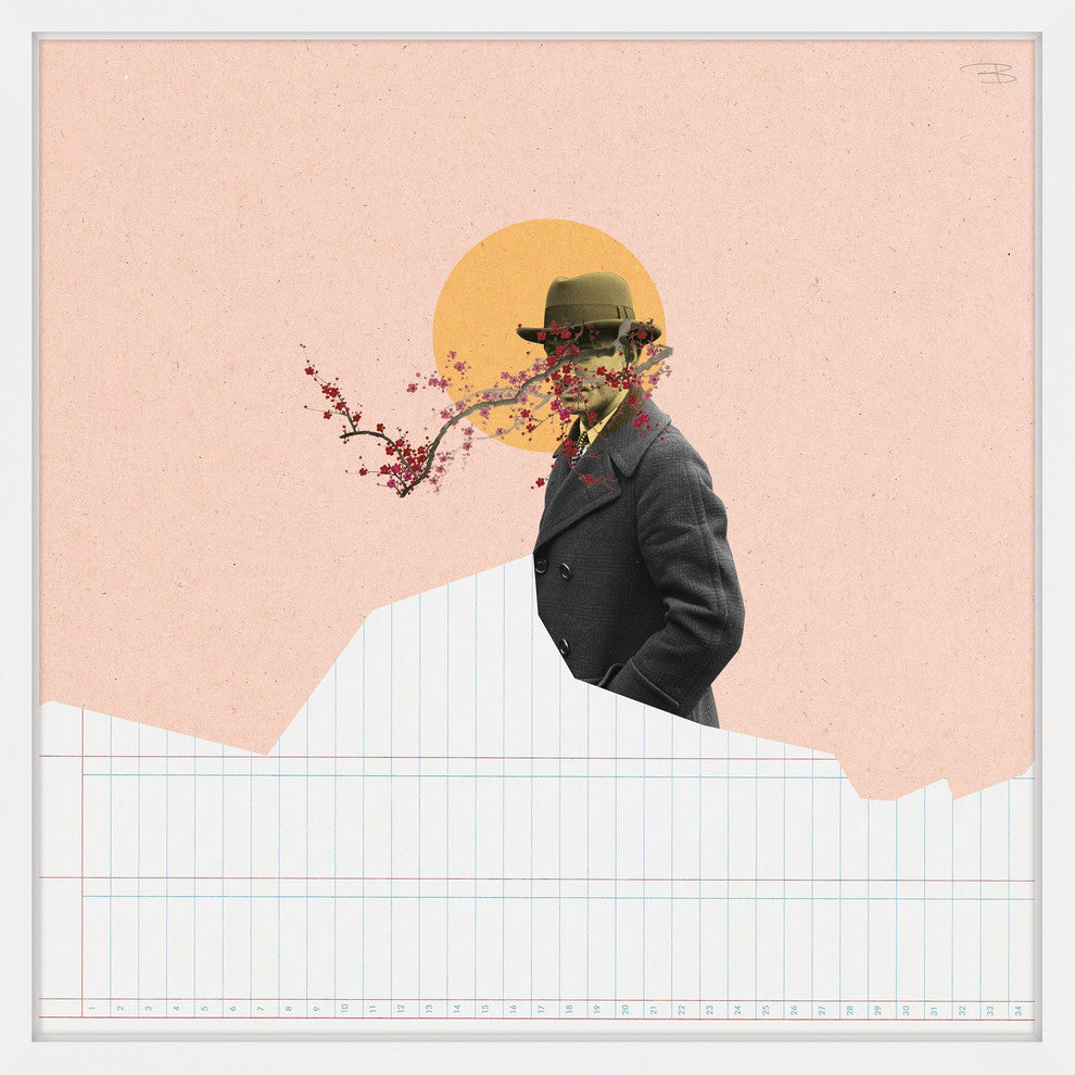 Marmont Hill, "Hombre Sol Rosa" by Bengoa Vazquez Framed Painting Print, 18x18