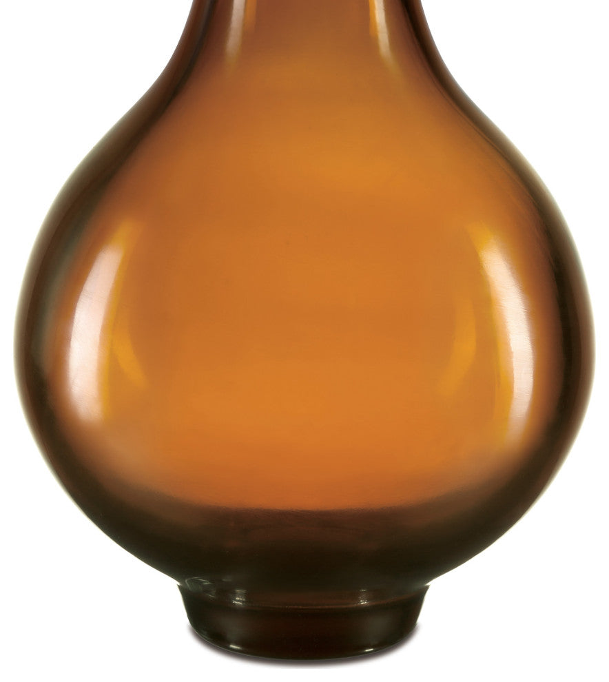 Amber and Gold Peking Long Neck Vase