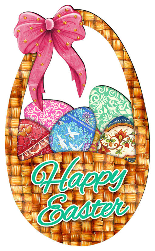 Easter Basket Free Standing  Garden Decor