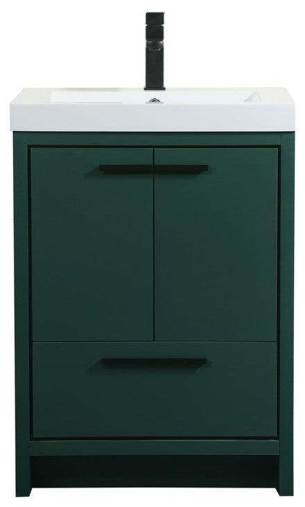 Walker 24" Single Bathroom Vanity, Green