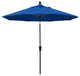 9' Bronze Auto-Tilt Crank Aluminum Umbrella, Pacifica, Pacific Blue