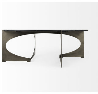 Contemporary Black Marble Coffee Table