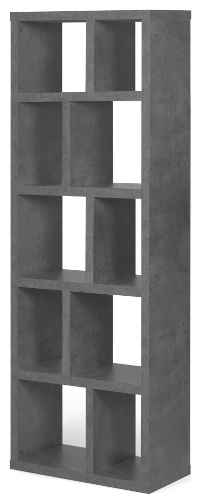 Berlin 5 Levels Bookcase, 70 cm., Concrete Look