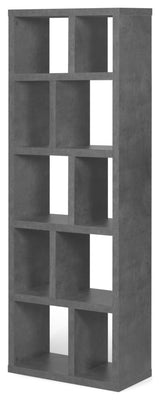 Berlin 5 Levels Bookcase, 70 cm., Concrete Look