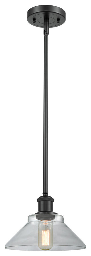 1-Light Orwell 9" Pendant, Matte Black, Glass: Clear